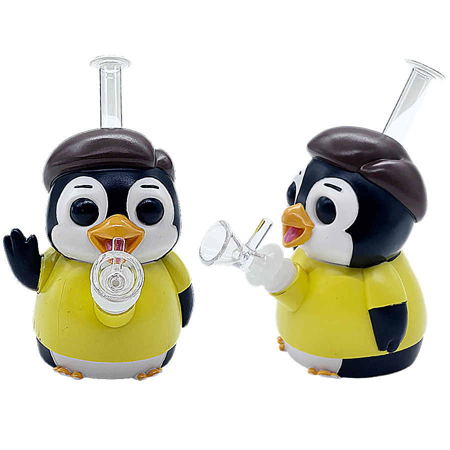Penguin Silicone Waterpipe (H559) | 6.8 inches | Assorted Colors product image